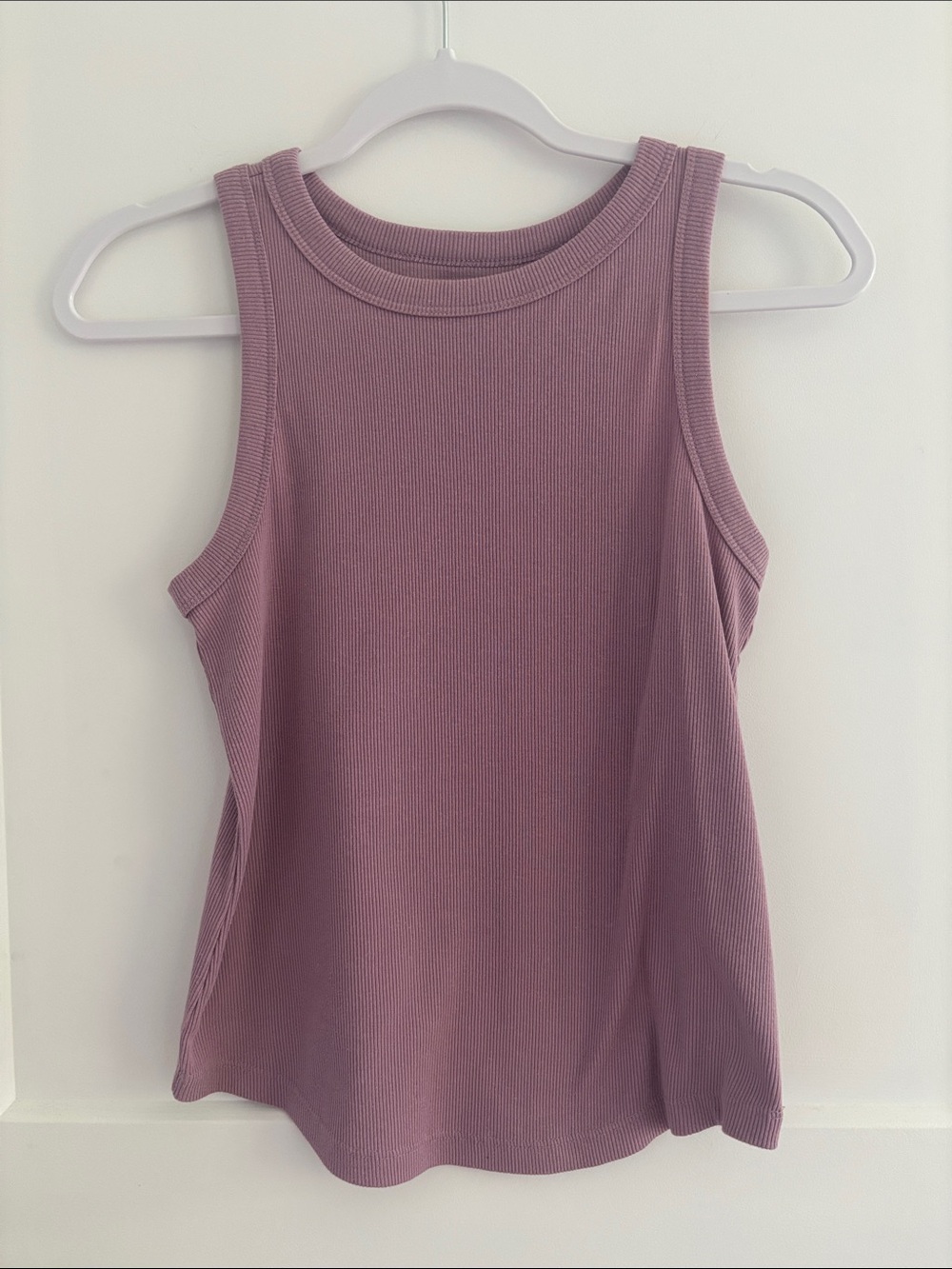 SO Ribbed Tank Top - Mauve Pink